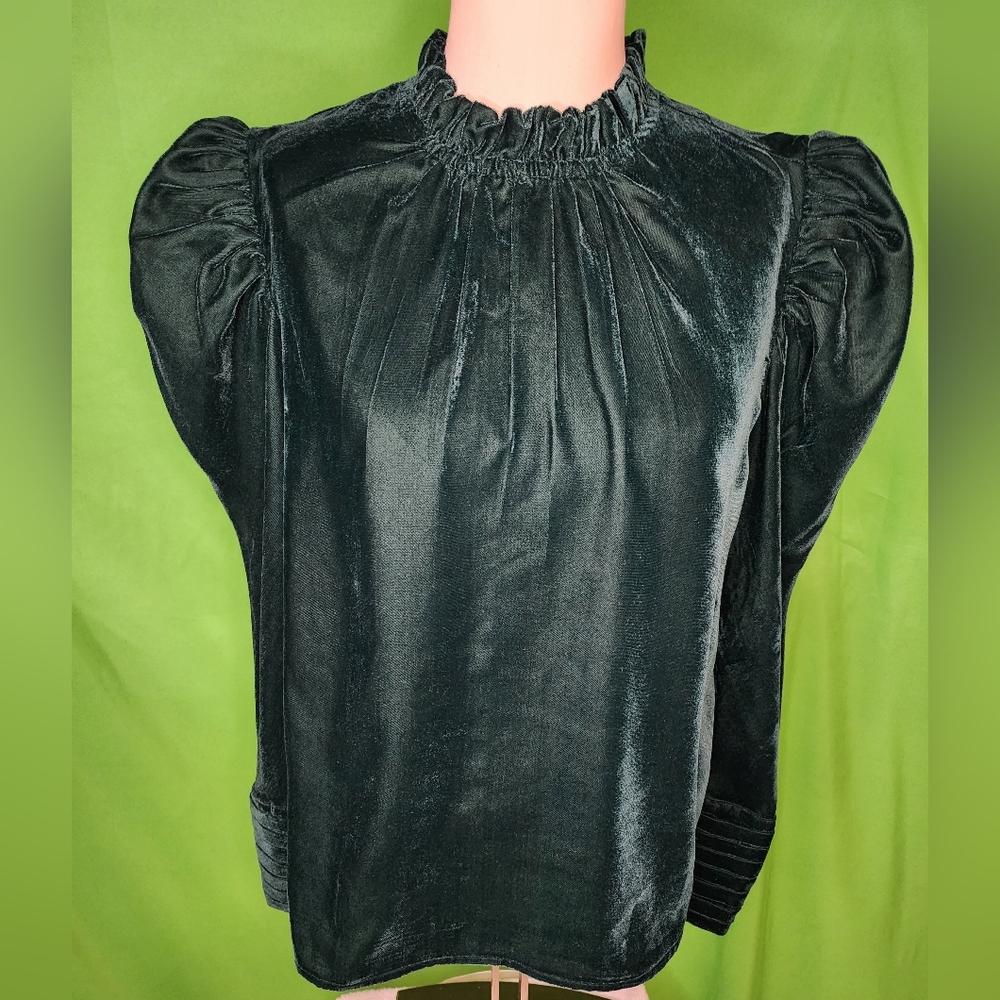 Valencia & Vine High Neck Velour Top